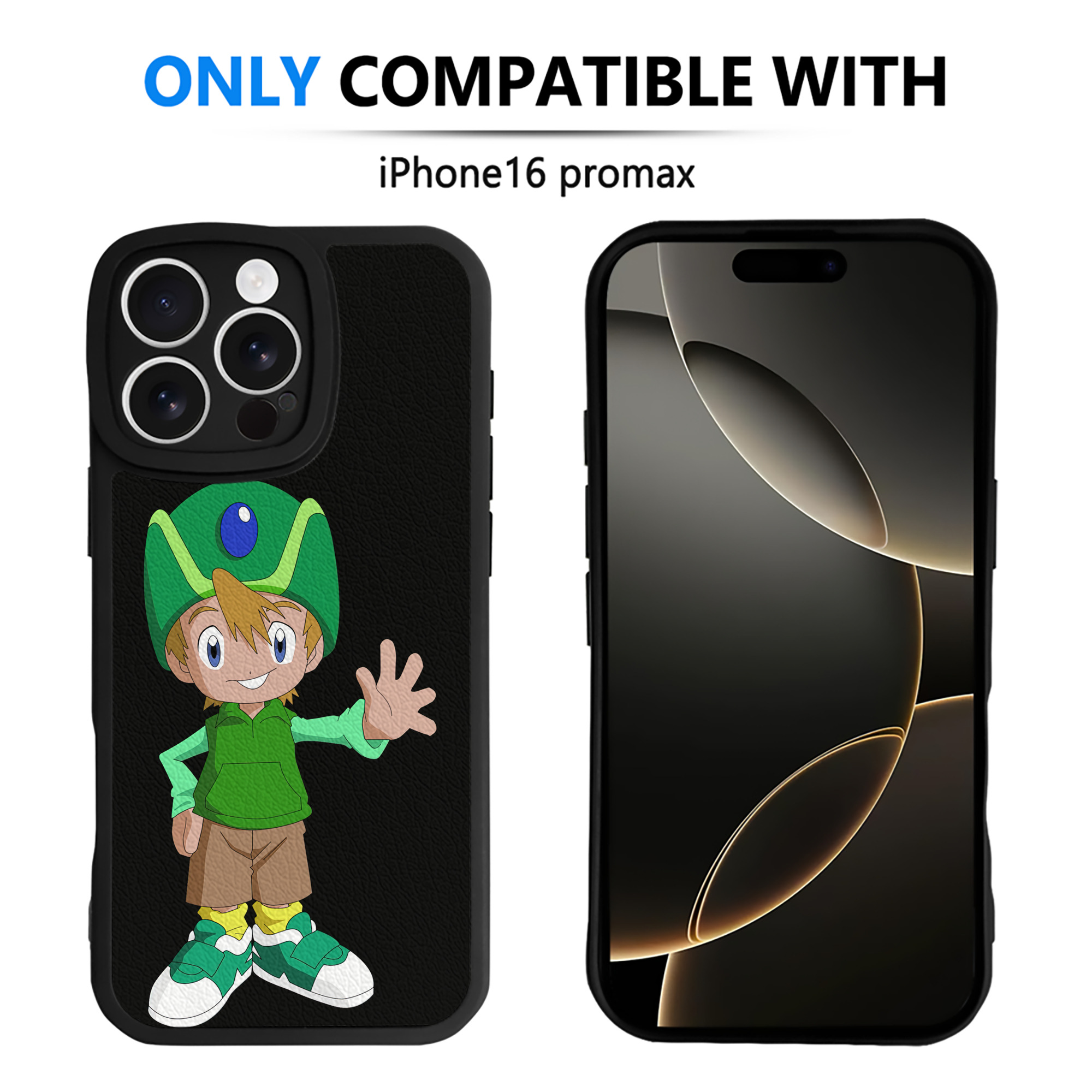 （画像用） Digimon デジタルモンスター/デジモン 【iPhone 16シリーズ対応】シリコンスマホケース（レザー調） 材質：シリコン